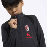 MILAN TRAINING 2026/27 KIDS' DARK GREY JACKET WITH ZIPPER AND POCKETS
