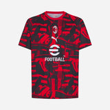 MILAN PREMATCH 2026/27 RED AND BLACK T-SHIRT