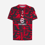 MILAN PREMATCH 2026/27 RED AND BLACK T-SHIRT