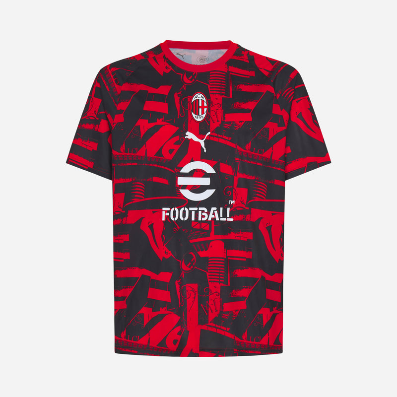 MILAN PREMATCH 2026/27 RED AND BLACK T-SHIRT | AC Milan Store