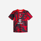 MILAN PREMATCH 2026/27 KIDS' RED AND BLACK T-SHIRT