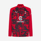 MILAN PREMATCH 2026/27 RED AND BLACK 1/4 ZIP TOP