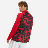 MILAN PREMATCH 2026/27 RED AND BLACK 1/4 ZIP TOP
