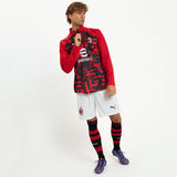 MILAN PREMATCH 2026/27 RED AND BLACK 1/4 ZIP TOP