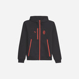 MILAN PUMATECH 2026/27 KIDS DARK GREY JACKET WITH ZIPPER AND HOOD