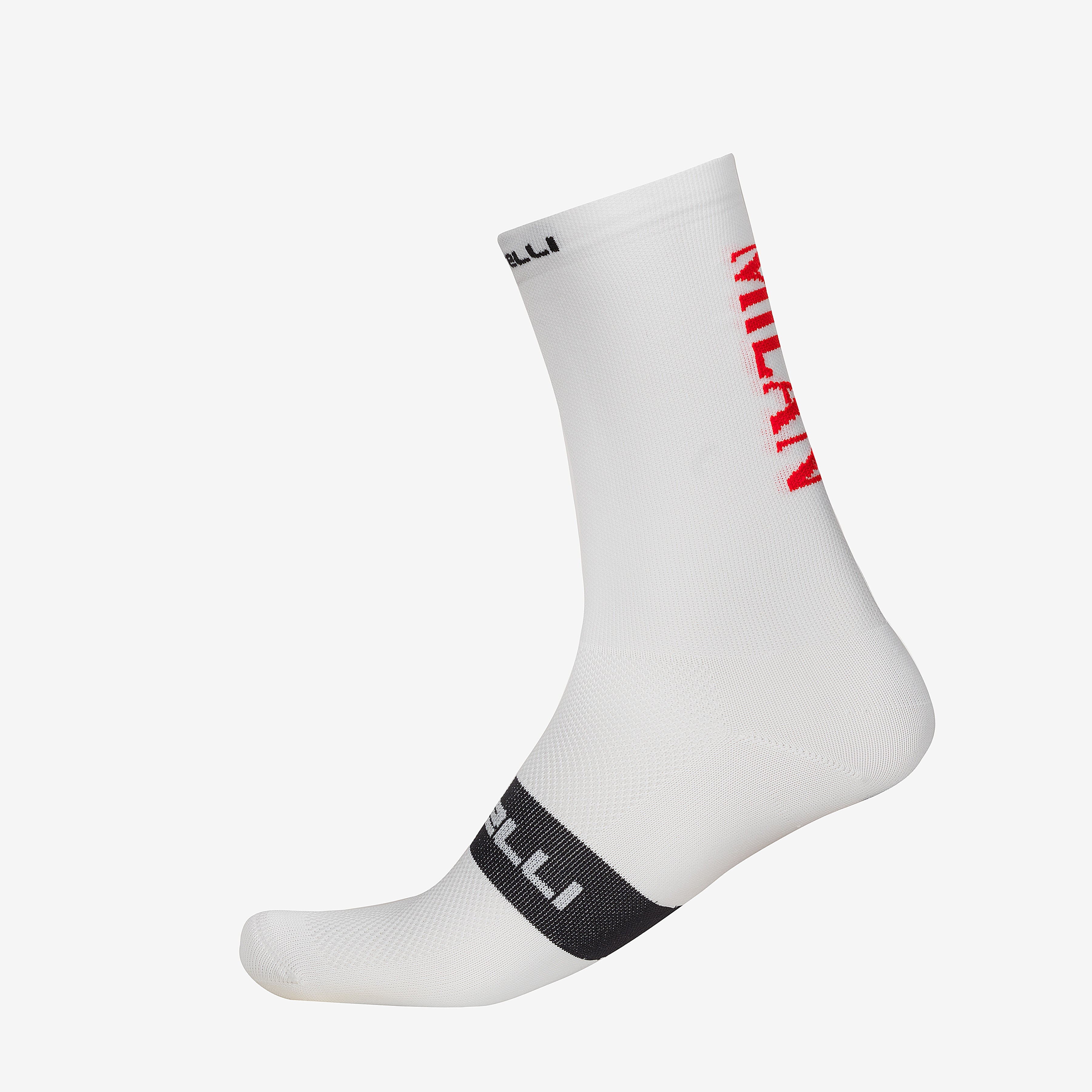 CASTELLI X AC MILAN WHITE CYCLING SOCKS