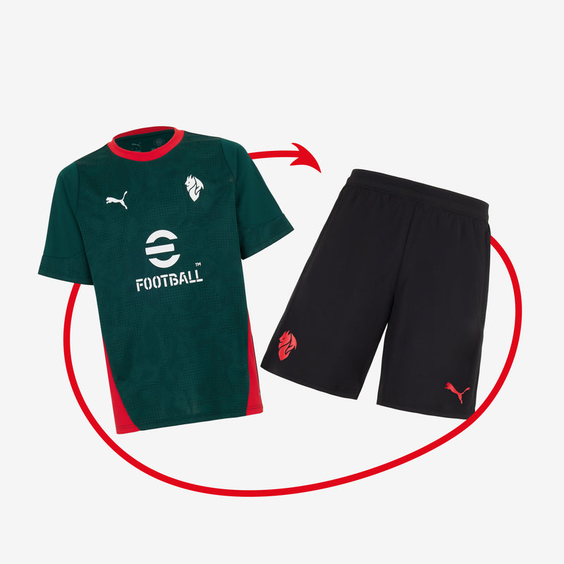 BUNDLE GREEN JERSEY + BLACK SHORTS MILAN TRAINING 2025/26 | AC