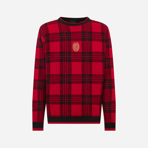 AC MILAN TARTAN CHRISTMAS JUMPER