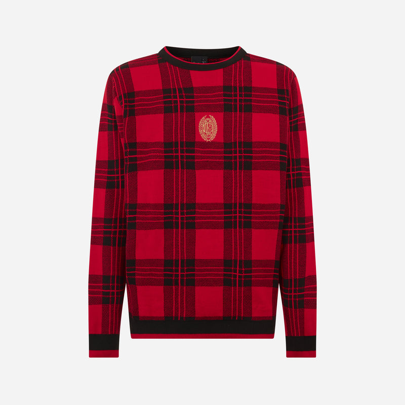 AC MILAN TARTAN CHRISTMAS JUMPER