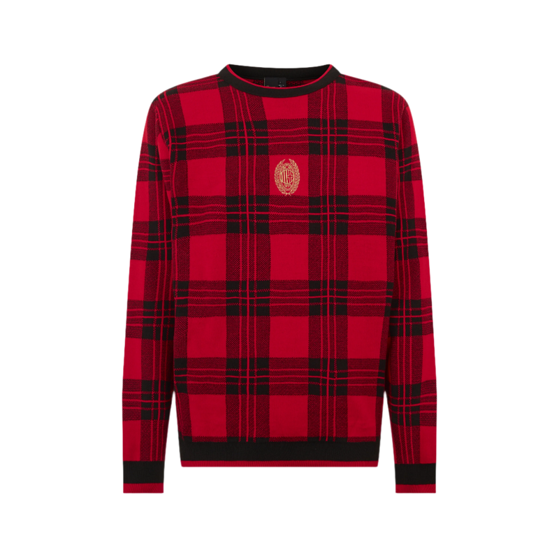 AC MILAN TARTAN CHRISTMAS JUMPER