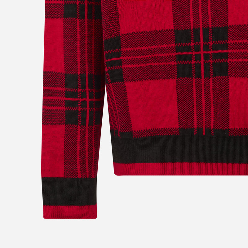 AC MILAN TARTAN CHRISTMAS JUMPER