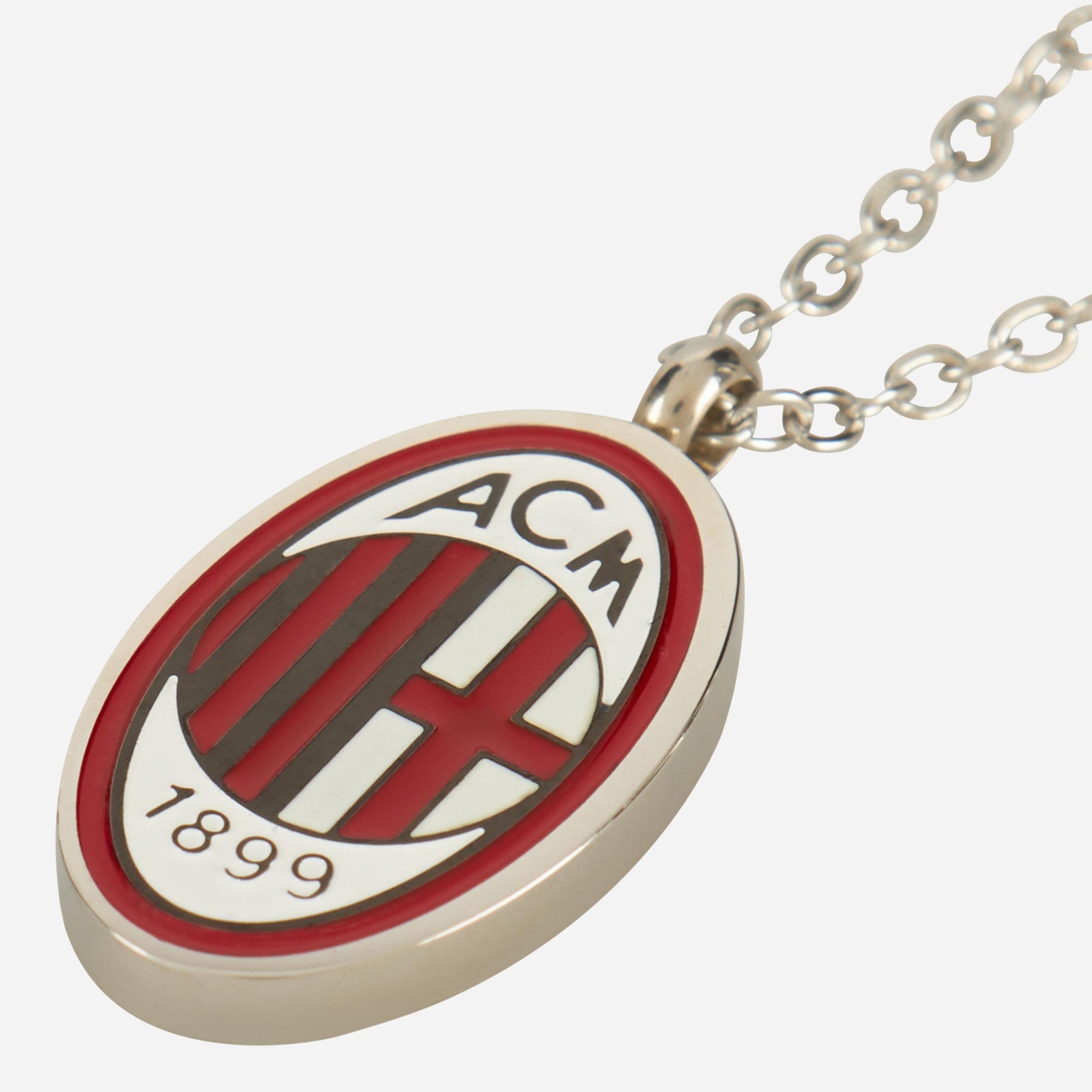 AC Milan Armband van roestvrij staal 316L met email, Eén maat, Roestvrij staal, geen AC Milan Armband van roestvrij staal 316L met email, Eén maat, Roestvrij staal, geen