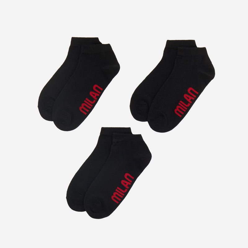 SOCKS SET WITH MILAN TEXT