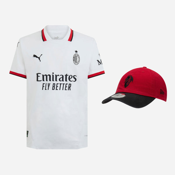 MILAN AWAY AUTHENTIC 2024/25 JERSEY + NEW ERA X AC MILAN DEVIL CAP