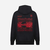 AC MILAN CASCIAVIT BLACK AND RED HOODIE