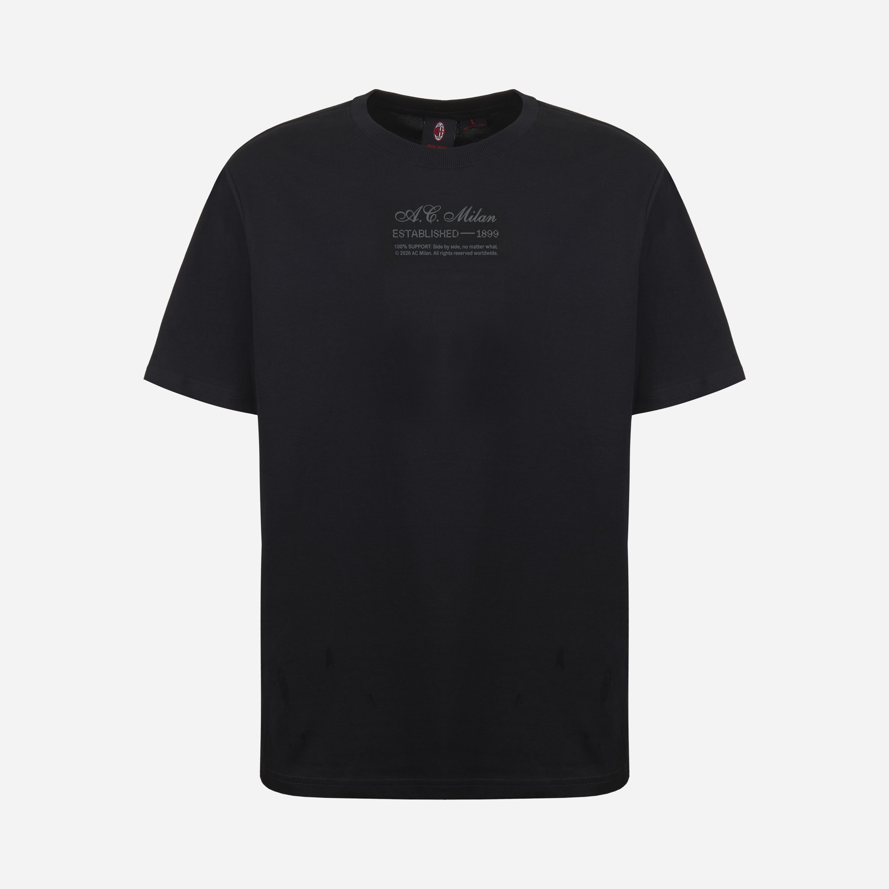 AC MILAN CASCIAVIT BLACK AND GREY T-SHIRT