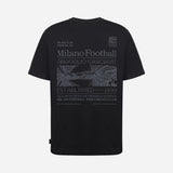 AC MILAN CASCIAVIT BLACK AND GREY T-SHIRT