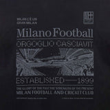 AC MILAN CASCIAVIT BLACK AND GREY T-SHIRT