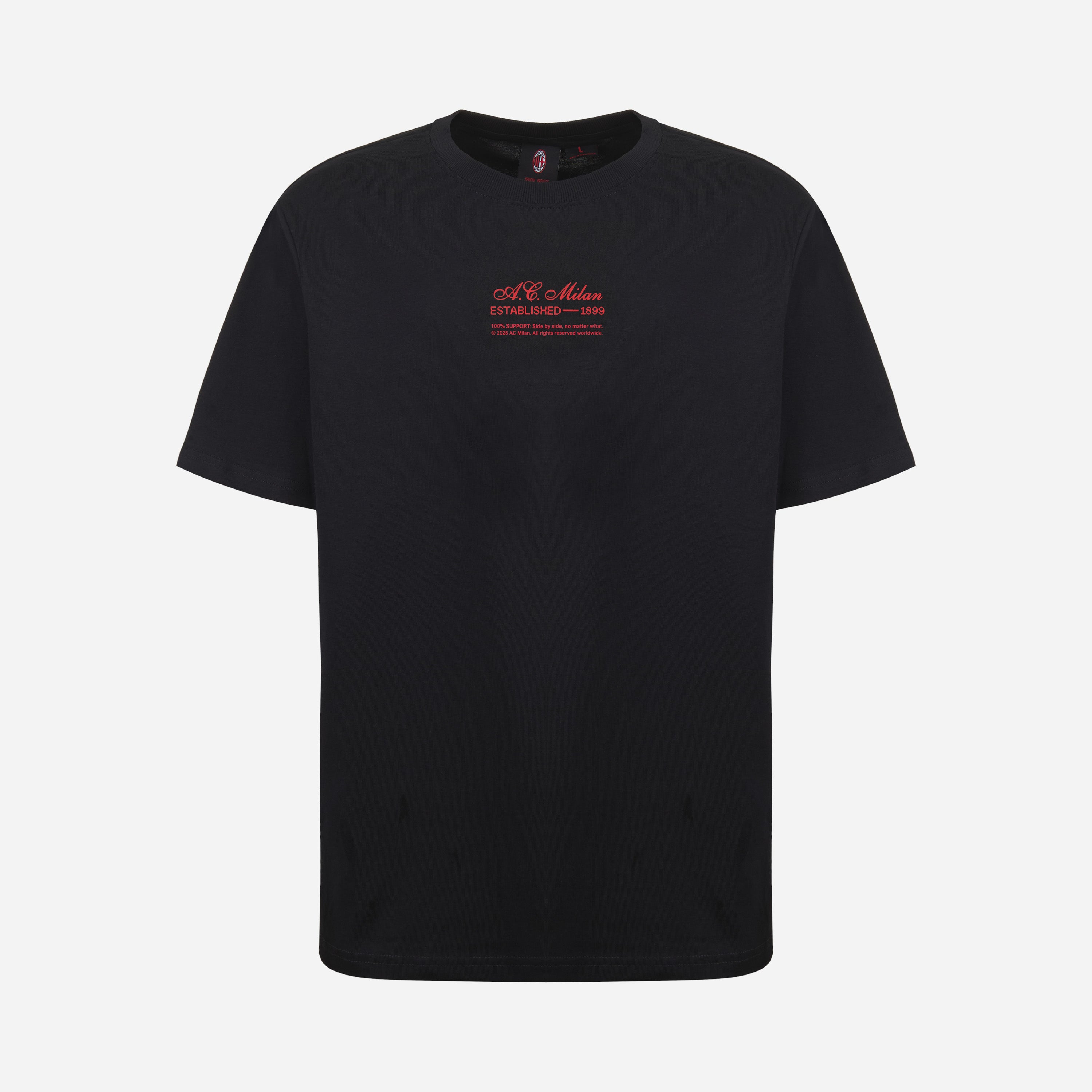 AC MILAN CASCIAVIT BLACK AND RED T-SHIRT