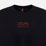 AC MILAN CASCIAVIT BLACK AND RED T-SHIRT