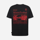 AC MILAN CASCIAVIT BLACK AND RED T-SHIRT