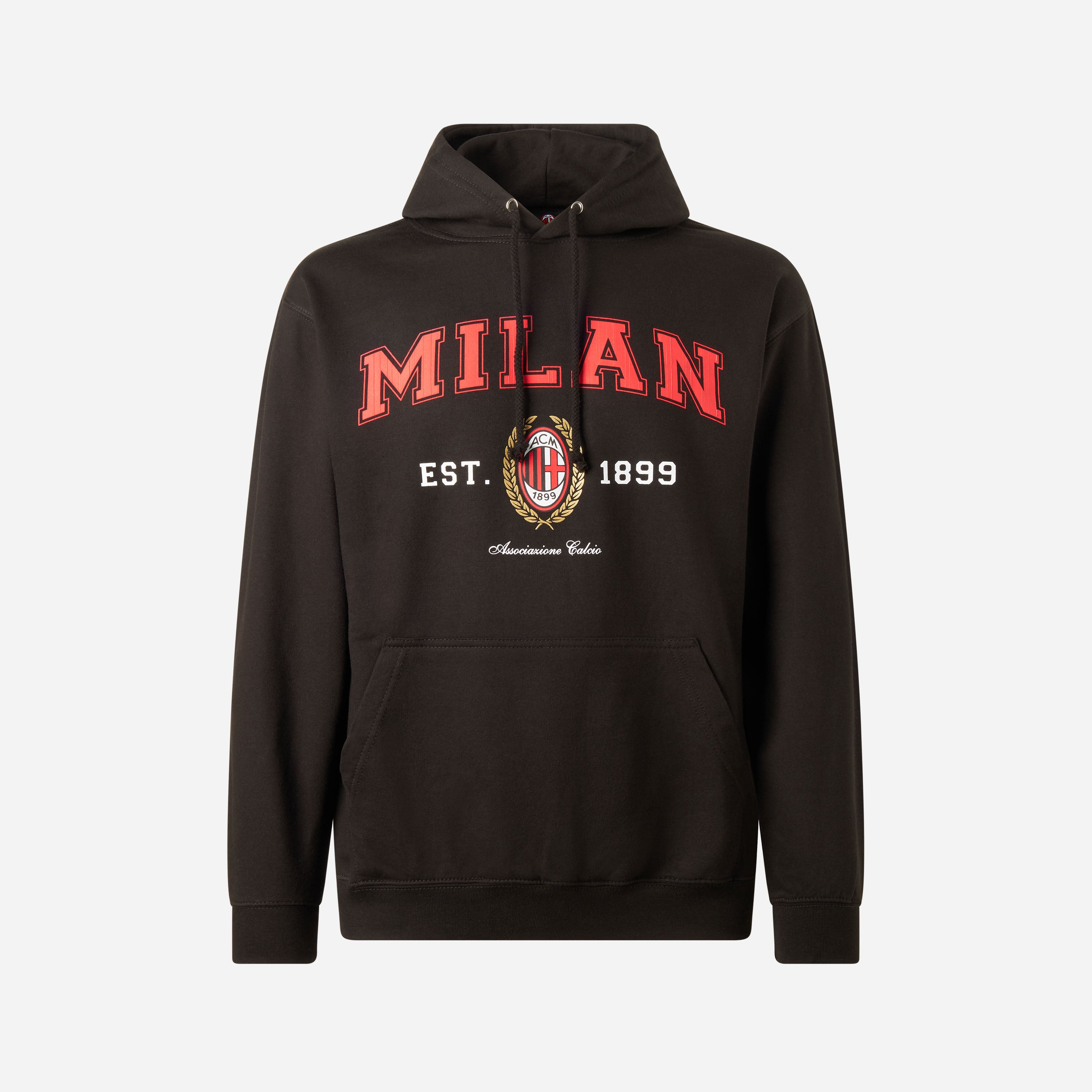FELPA NERA MILAN COLLEGE COLLECTION