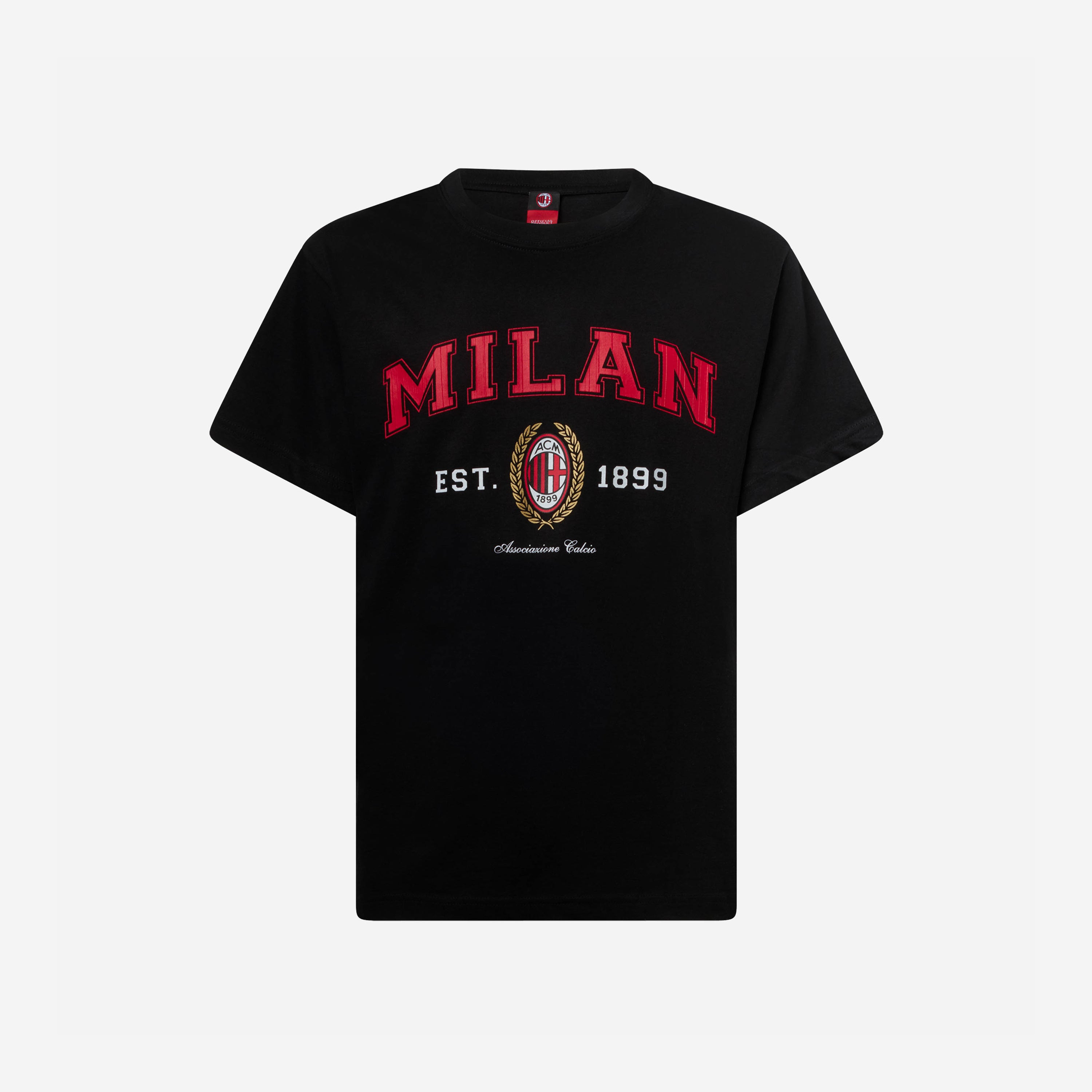 T-SHIRT NERA BAMBINO MILAN COLLEGE COLLECTION