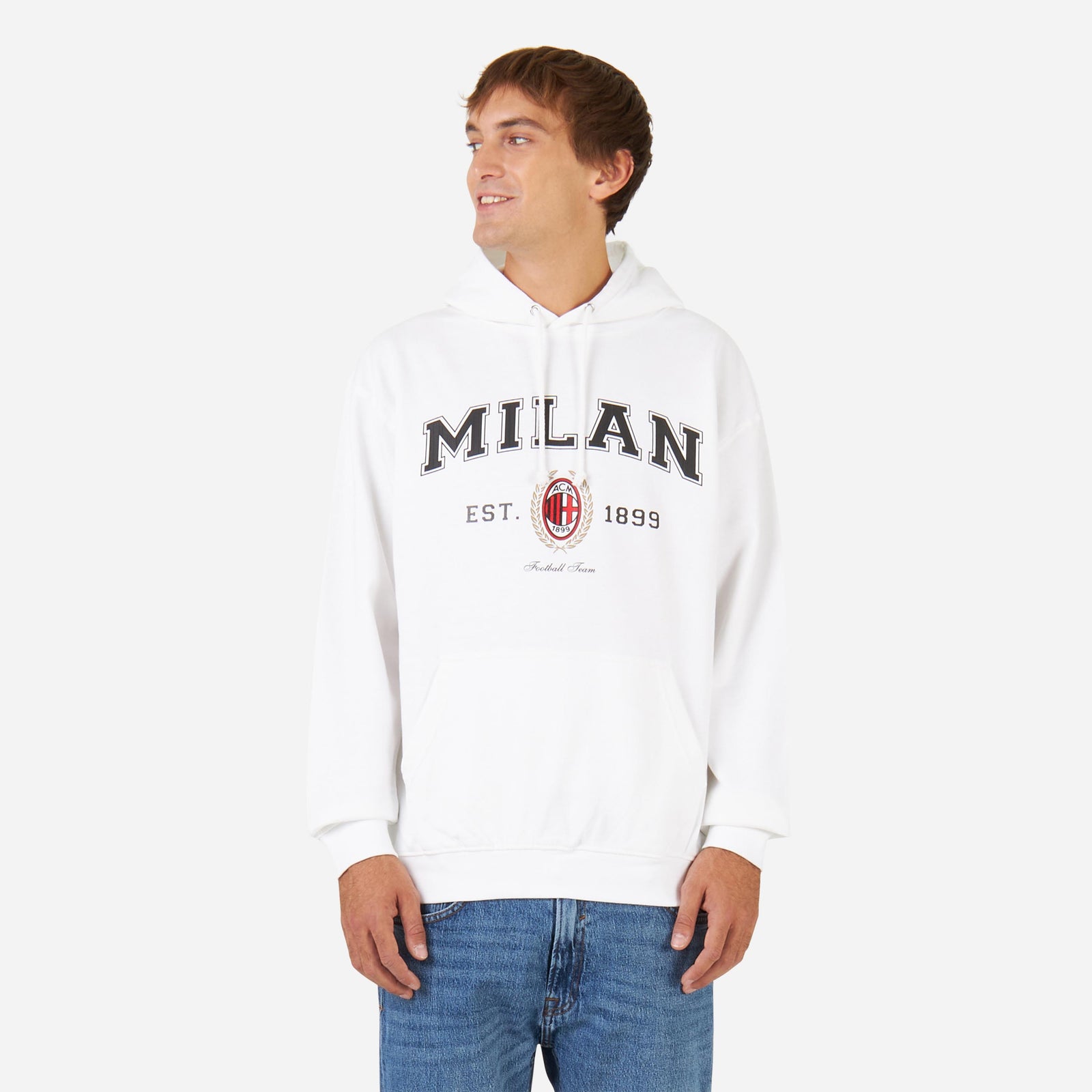Maglietta Ufficiale AC Milan College Collection - Uomo, 100% Cotone - Foto 7