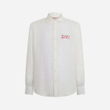 AC MILAN X MC2 SAINT BARTH WHITE LINEN SHIRT “COL DIAVOLO IN FONDO AL CUOR” 