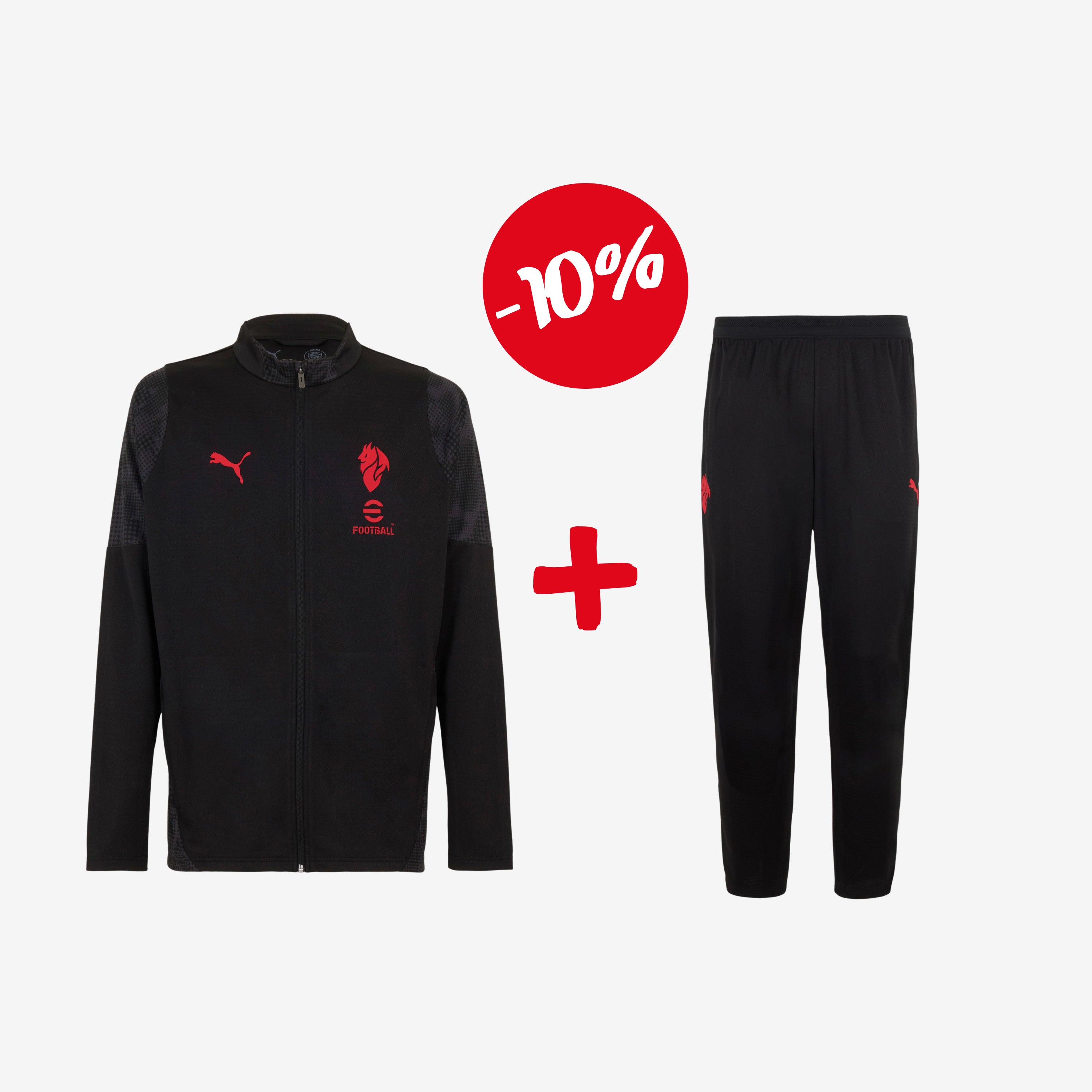 BUNDLE BLACK JACKET + BLACK PANTS MILAN TRAINING 2025/26