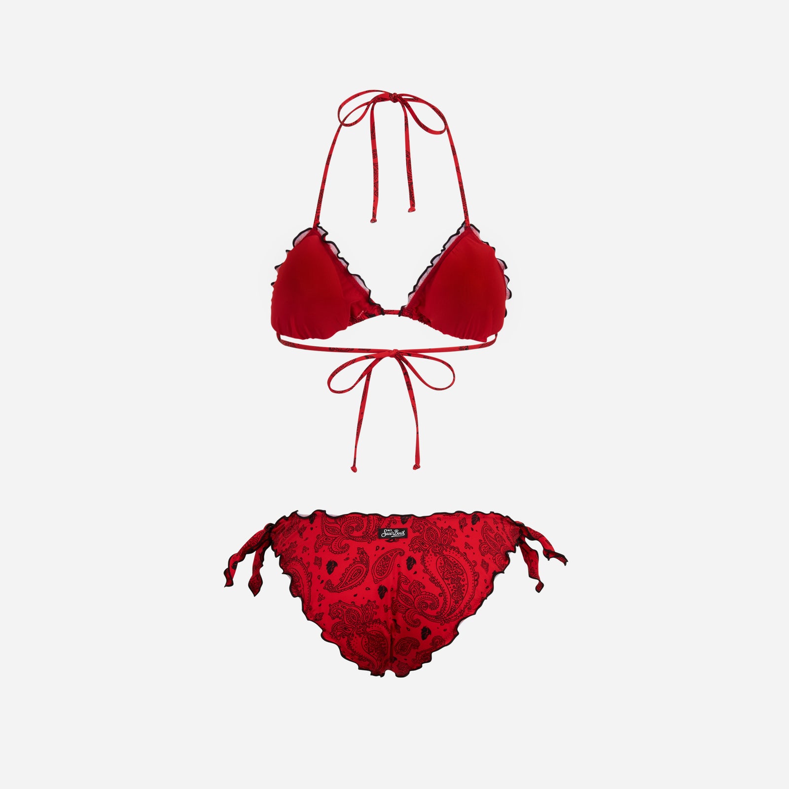 AC MILAN X MC2 SAINT BARTH BIKINI SWIMSUIT WITH BANDANA