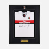 VAN BASTEN, GULLIT E RIJKAARD AC MILAN SIGNED AND FRAMED AWAY JERSEY 1988/89