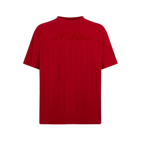 AC Milan x NY Yankees - TSHIRT ROSSA CON SCRITTA SUL FRONTE E RETRO