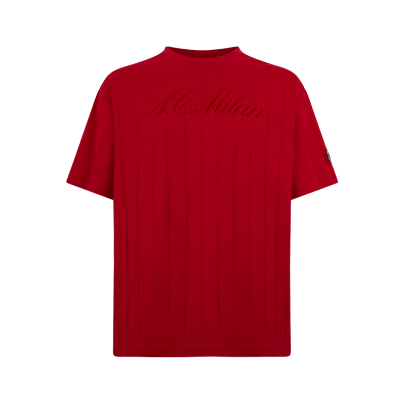 AC Milan x NY Yankees - TSHIRT ROSSA CON SCRITTA SUL FRONTE E RETRO