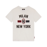 AC Milan x NY Yankees - TSHIRT BAMBINO CON SCRITTE FRONTALI