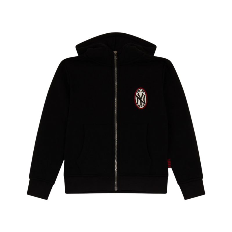 AC Milan x NY Yankees - FELPA BAMBINO CON ZIP E CAPPUCCIO