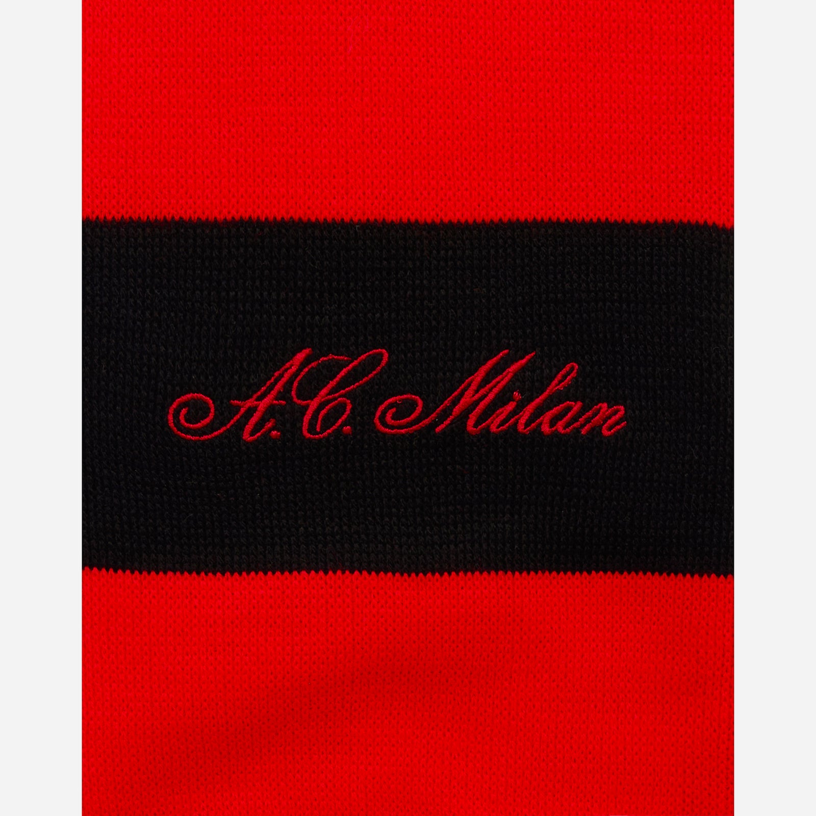AC MILAN STRIPED SCARF WITH EMBROIDERY | AC Milan Store