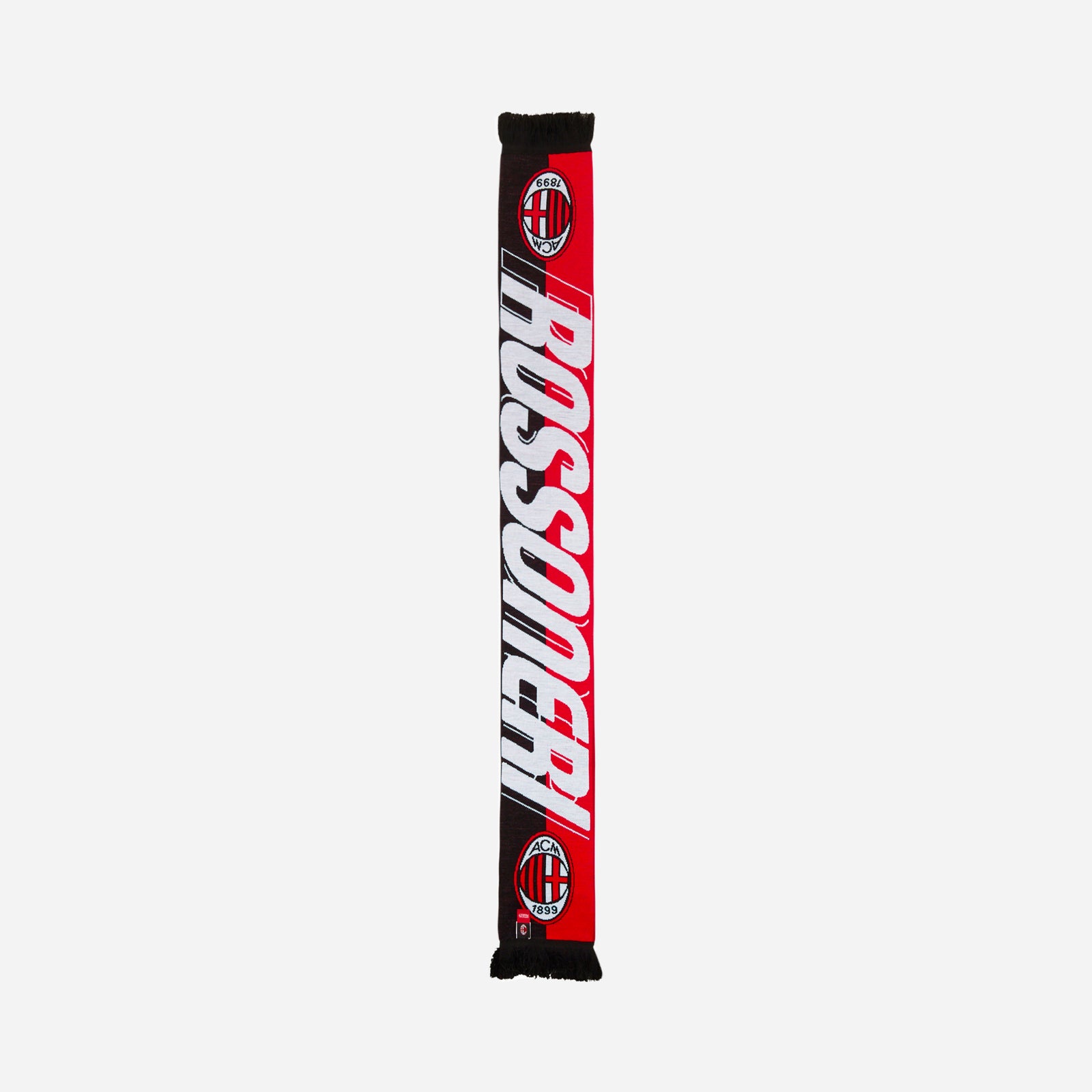 Écharpe Vintage AC Milan Football Club - Tricot Rouge Rossoneri - Serie A Italienne