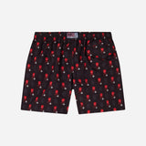 AC MILAN X MC2 SAINT BARTH KID'S SWIM SHORT WITH DEVIL PATTERN