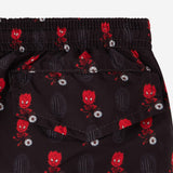 AC MILAN X MC2 SAINT BARTH KID'S SWIM SHORT WITH DEVIL PATTERN