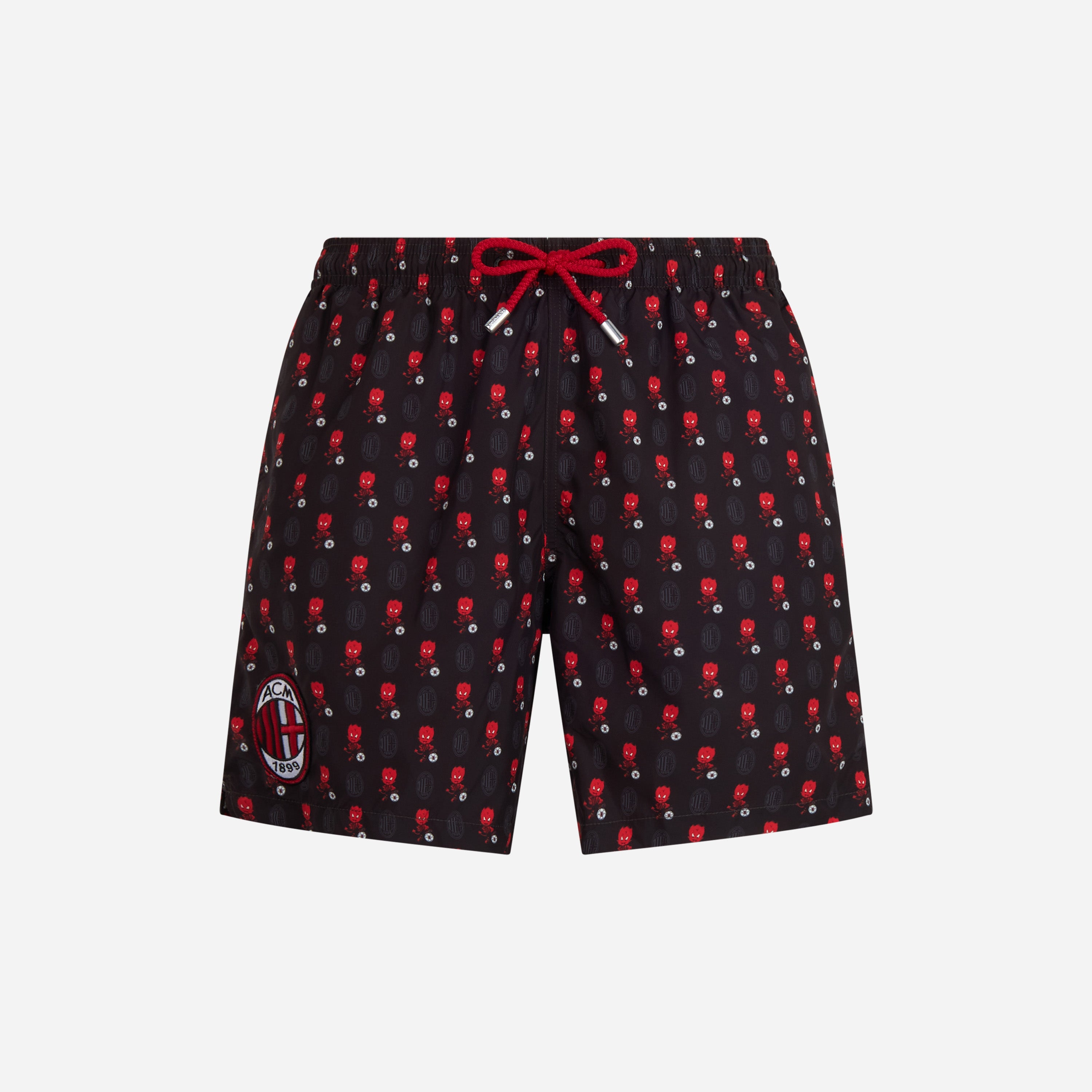 AC MILAN X MC2 SAINT BARTH SWIM SHORT WITH DEVIL PATTERN