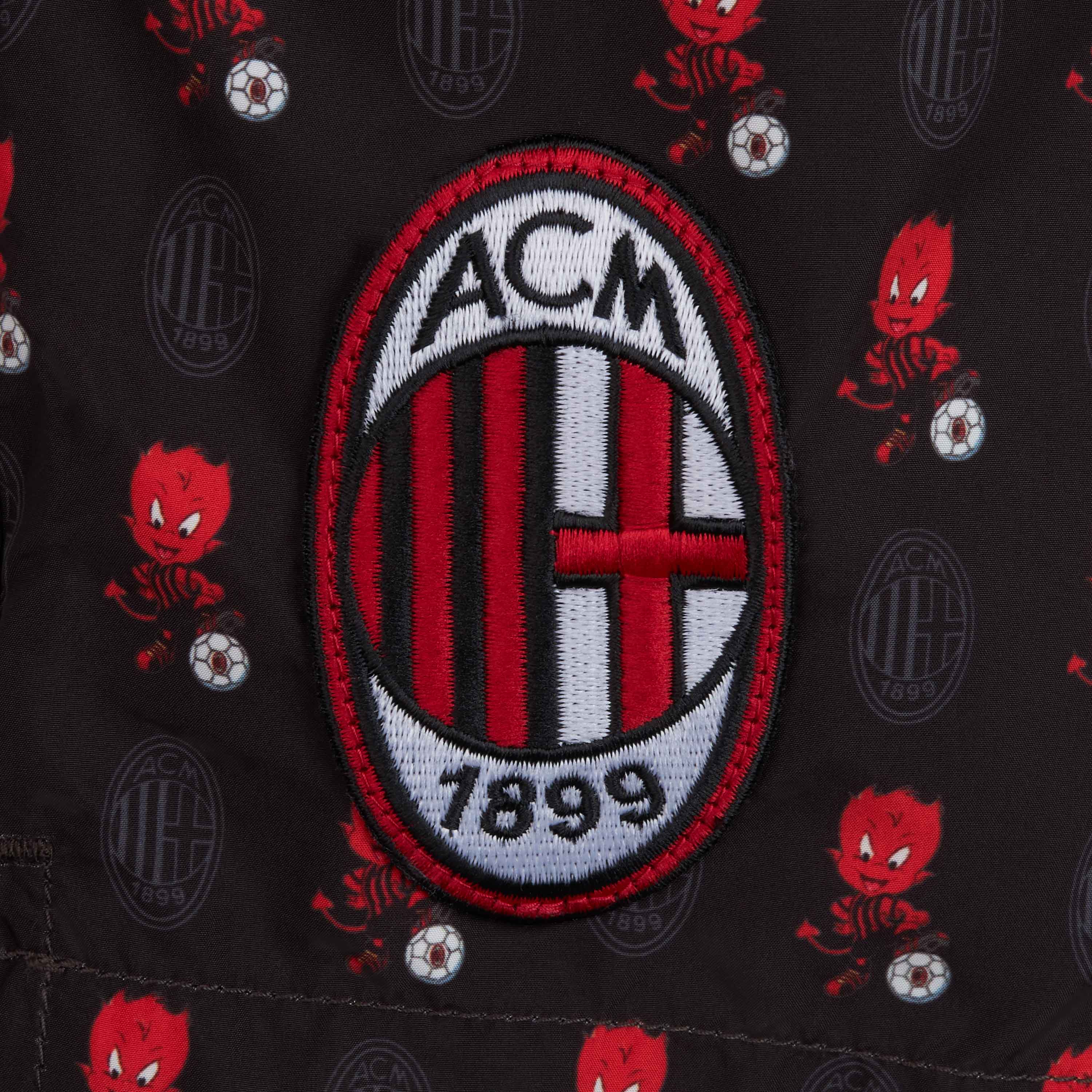 AC MILAN X MC2 SAINT BARTH SWIM SHORT WITH DEVIL PATTERN