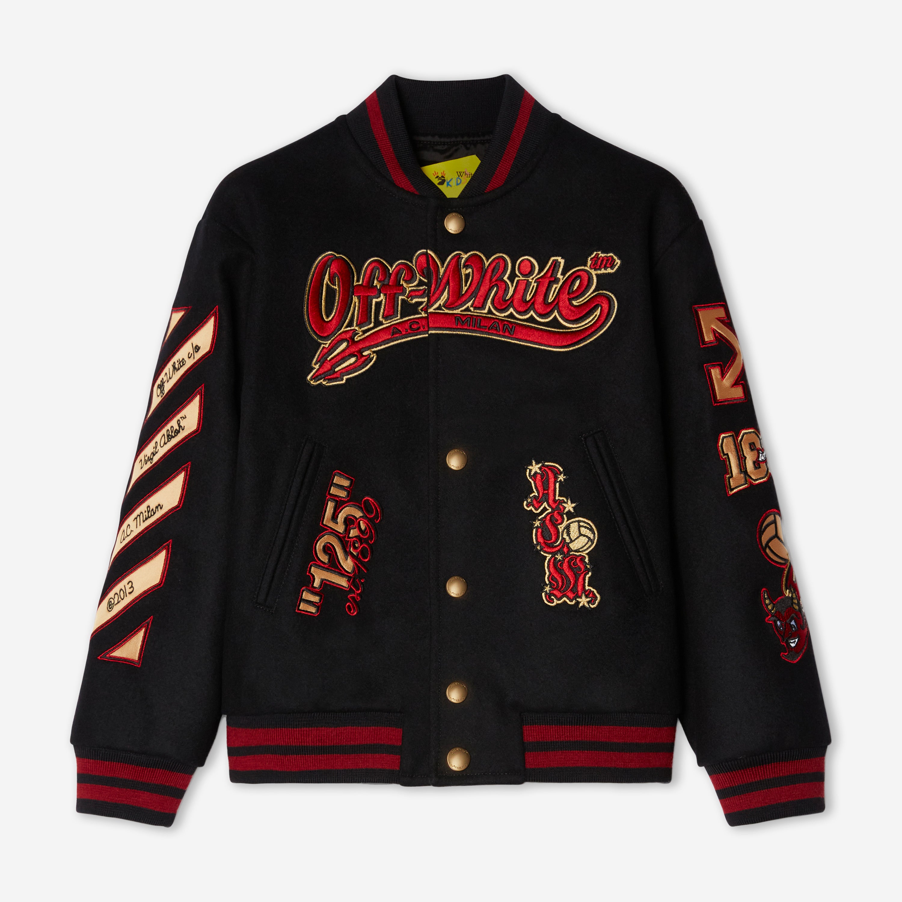 AC MILAN X OFF-WHITE - KIDS VARSITY JACKET