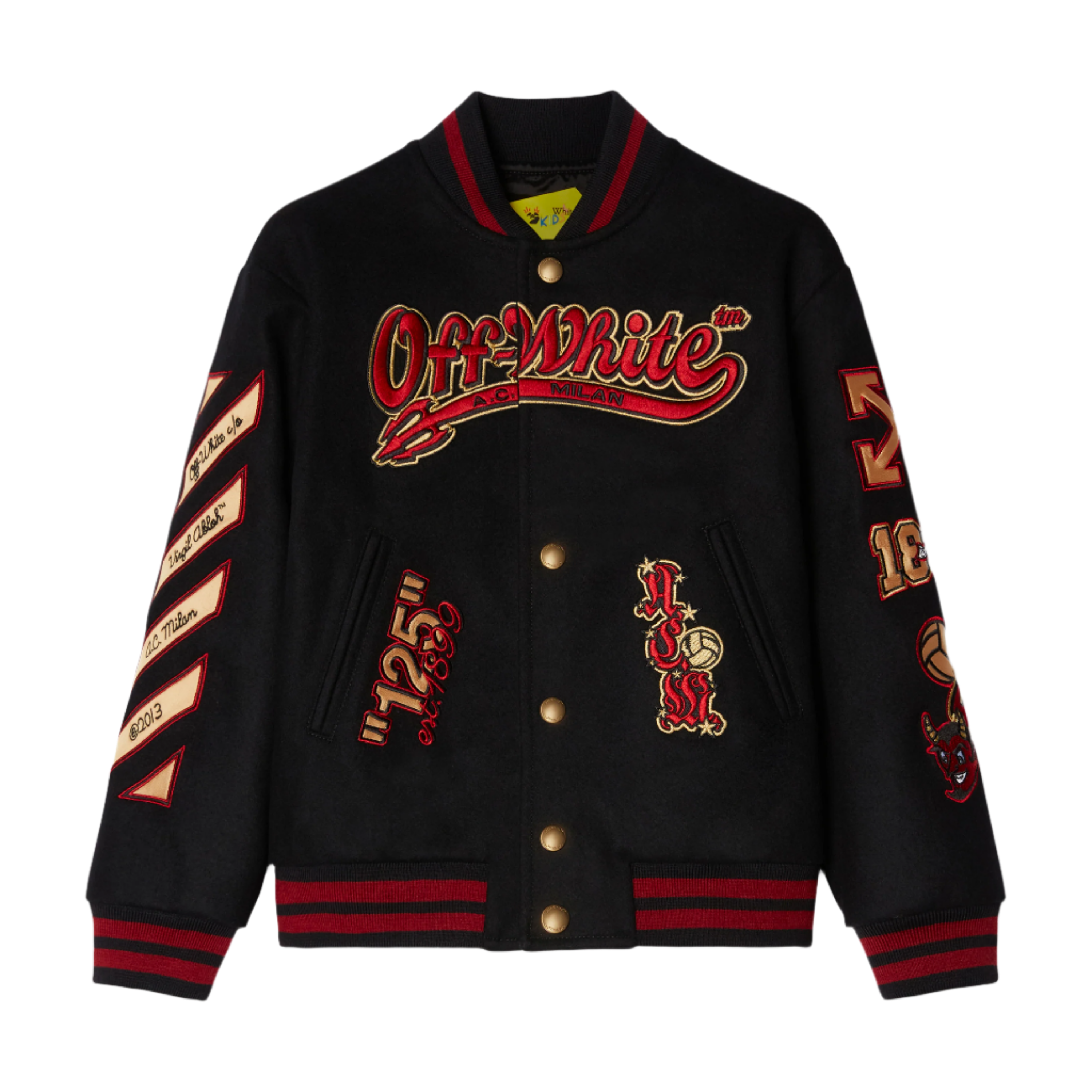 AC MILAN X OFF-WHITE - KIDS VARSITY JACKET