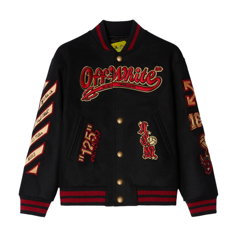 AC MILAN X OFF-WHITE - KIDS VARSITY JACKET