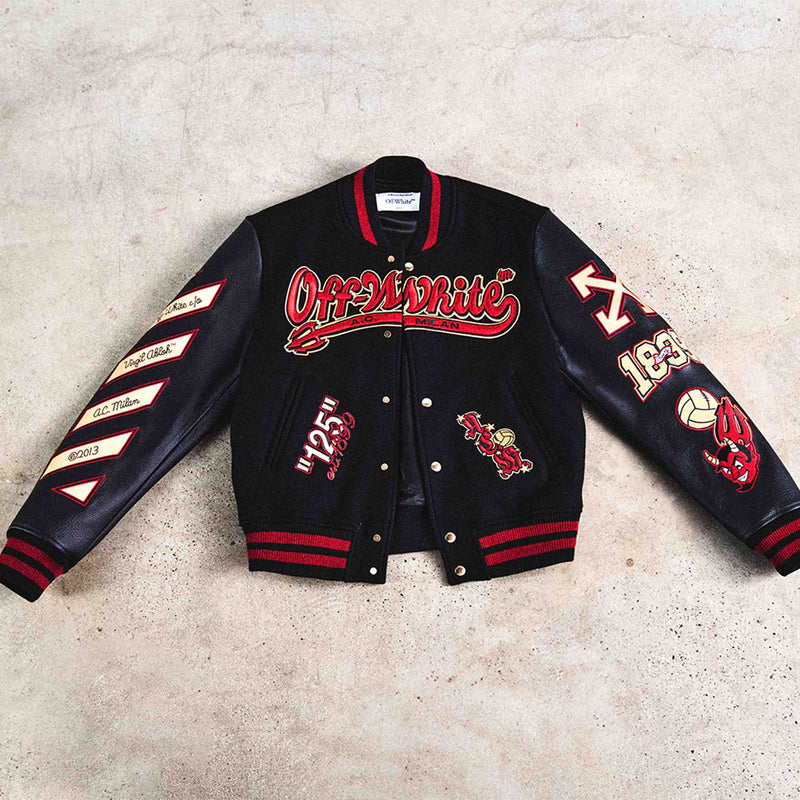 AC MILAN X OFF-WHITE- VARSITY JACKET