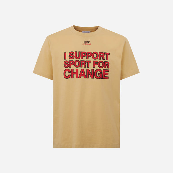 T-SHIRT OFF-WHITE x AC MILAN - I SUPPORT SPORT FOR CHANGE