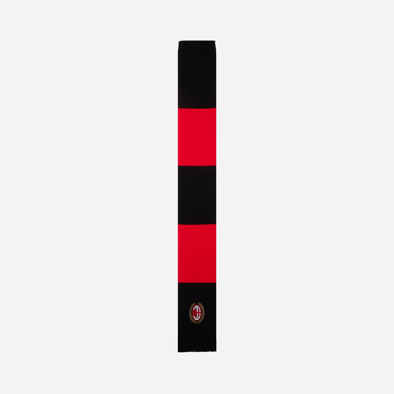 BUNDLE SCARF WITH LOGO AND THICK STRIPES + AC MILAN X 24BOTTLES BOTTLE CELEBRATORY