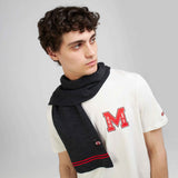 AC MILAN BLACK SCARF WITH LOGO 