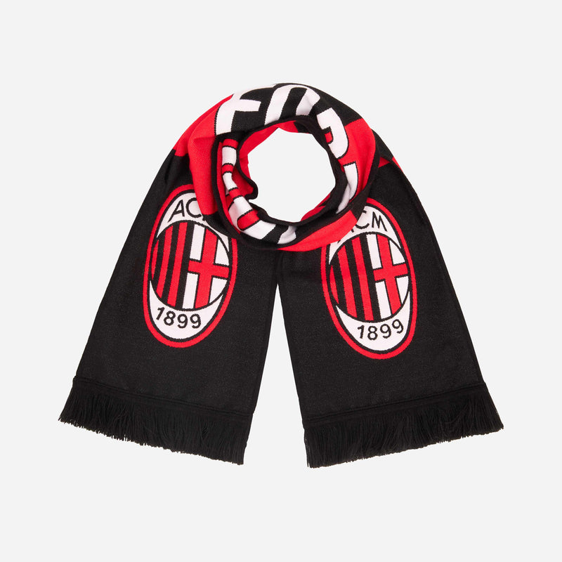 AC MILAN "FORZA MILAN" SCARF WITH LOGO